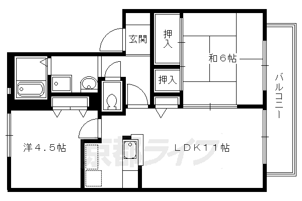 【ＣＬＡＩＲ嵯峨の間取り】