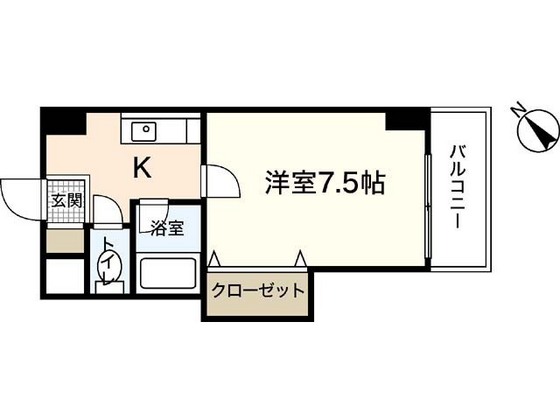 広島市西区横川新町のマンションの間取り