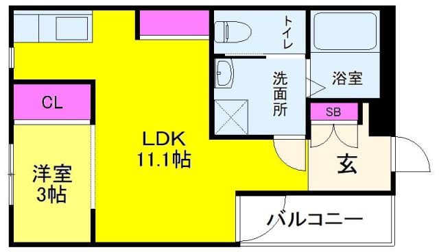 松戸市新松戸北のアパートの間取り