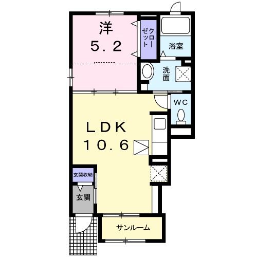 宮城郡利府町利府のアパートの間取り