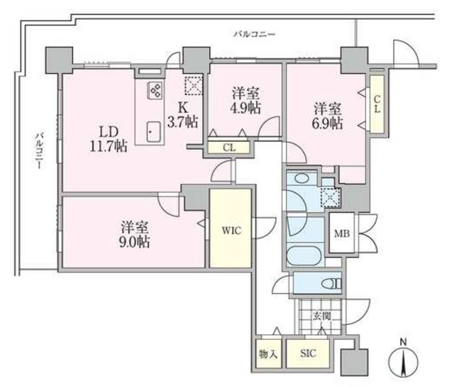 ロイヤルパークスタワー南千住の間取り