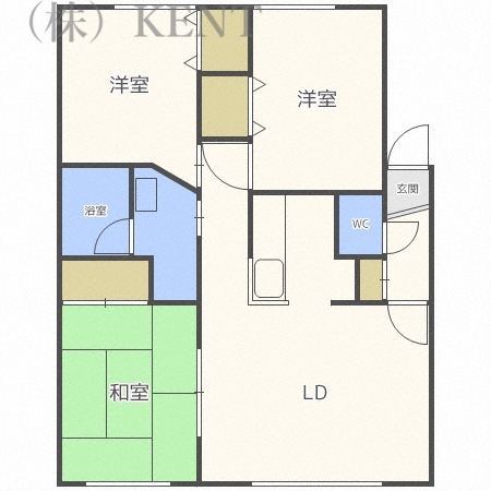 ガーデンヒル宮の沢Ｂ棟の間取り