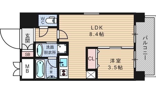 【ラブニール西長堀パークフロントの間取り】