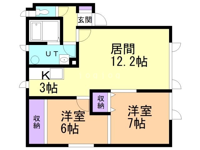 函館市昭和のアパートの間取り