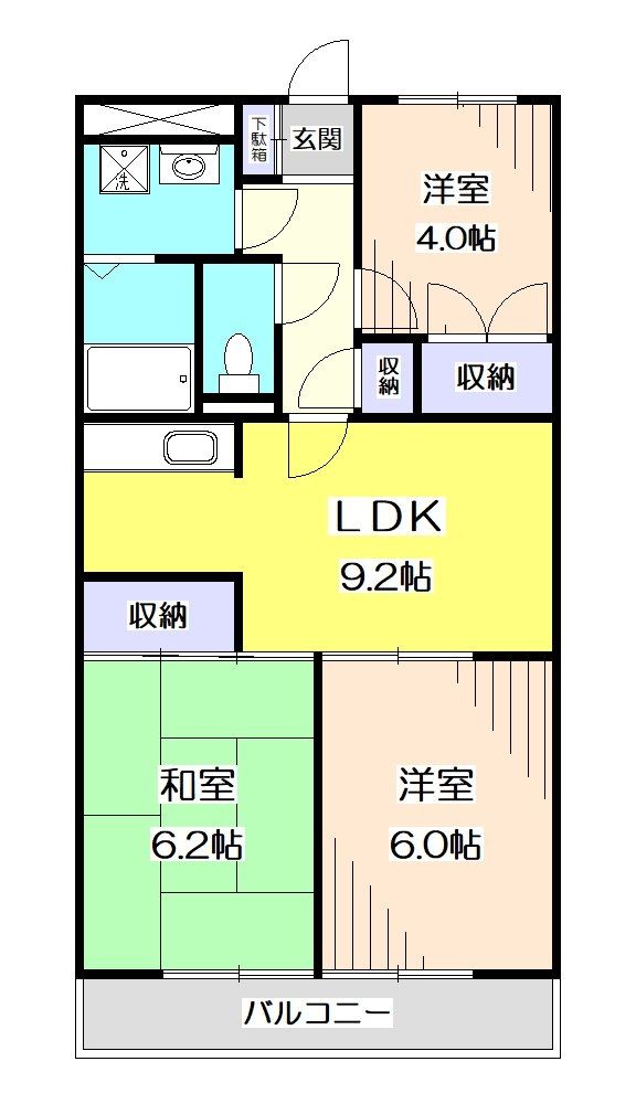 アン・ヴィラージュの間取り