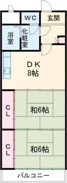 名張市東町のマンションの間取り