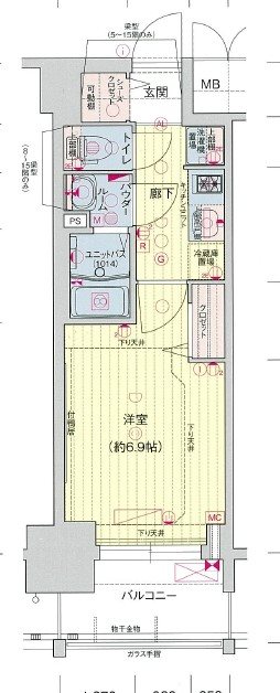 名古屋市中村区井深町のマンションの間取り