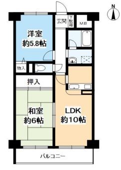 エトアール甲子園口の間取り