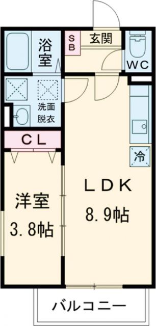 【柏原市田辺のアパートの間取り】