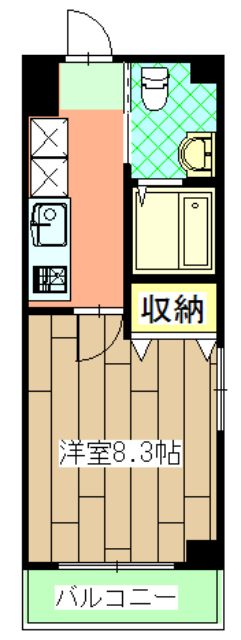 京都市右京区西院乾町のマンションの間取り