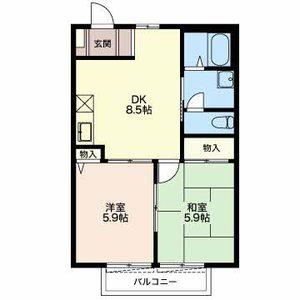 碧南市福清水町のアパートの間取り