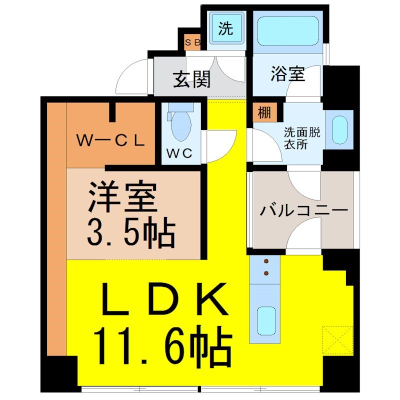 名古屋市西区鳥見町のマンションの間取り