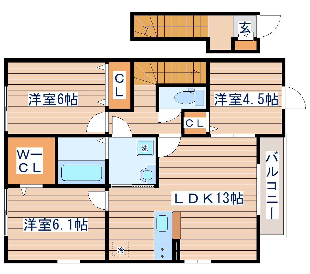 ロイヤルコート福室の間取り