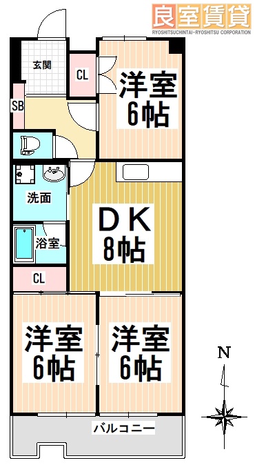 名古屋市中区金山のマンションの間取り