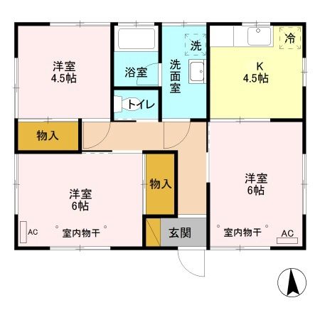 【関戸戸建貸家　Ｂの間取り】