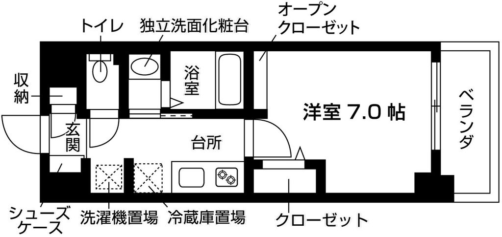 福岡市東区大字下原のマンションの間取り