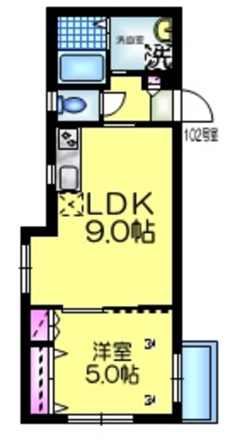 越谷市千間台西のマンションの間取り