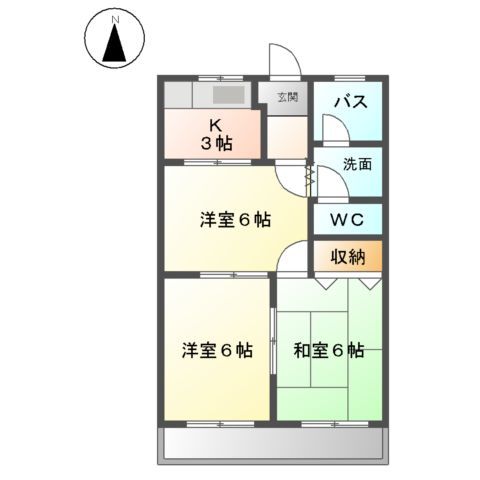 岐阜市宇佐のマンションの間取り