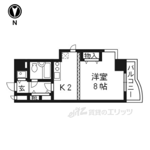 ＤＥＴＯＭ－１銀閣寺道５０６の間取り