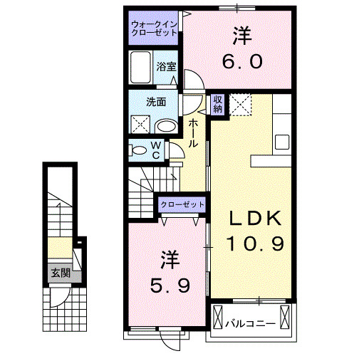 サンライズ　ムサシの間取り