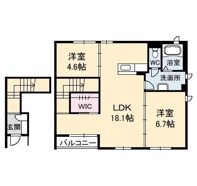 岡山市東区瀬戸町瀬戸のアパートの間取り