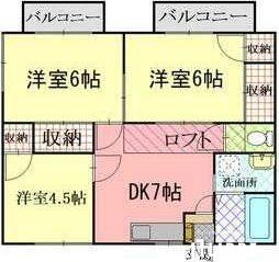 福生市大字福生のアパートの間取り