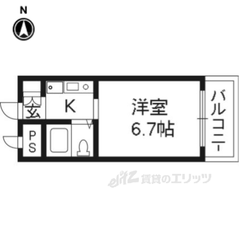 フロイデ東向日の間取り