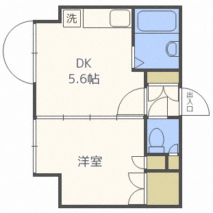 札幌市北区北十一条西のマンションの間取り