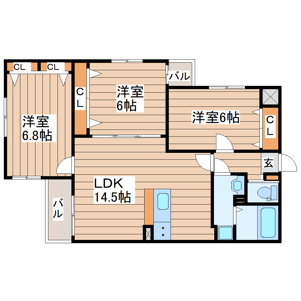 ジュネスコート長町の間取り