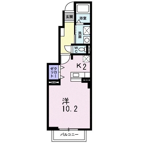 北九州市八幡西区御開のアパートの間取り