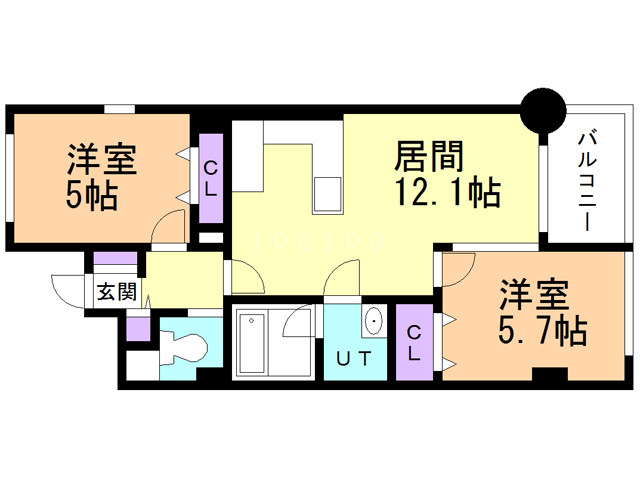 札幌市中央区北一条東のマンションの間取り