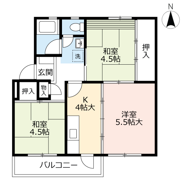 ＵＲ徳力の間取り