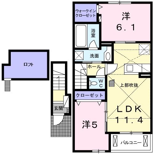 フラン　アンジュの間取り