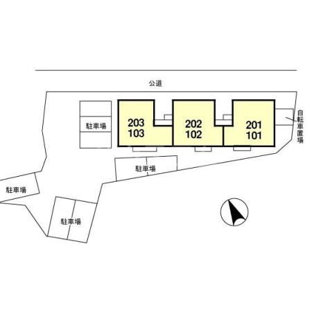 【知多郡東浦町大字緒川のアパートの駐車場】