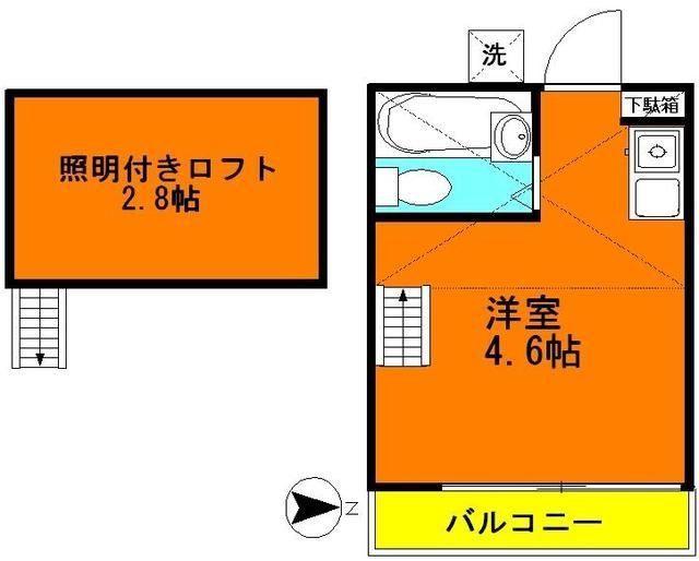 川口市大字小谷場のアパートの間取り