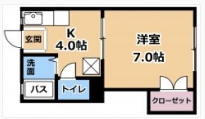 大津市本堅田のアパートの間取り