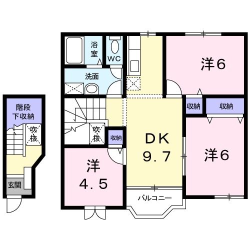 知立市山屋敷町のアパートの間取り