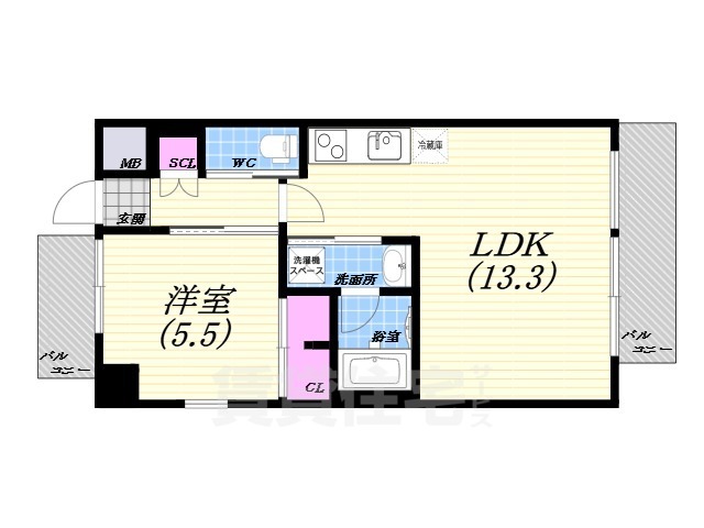 プレジオさくら夙川の間取り