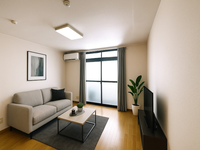 居室・リビング　CGで家具等を配置したもので家具等は含まれません。