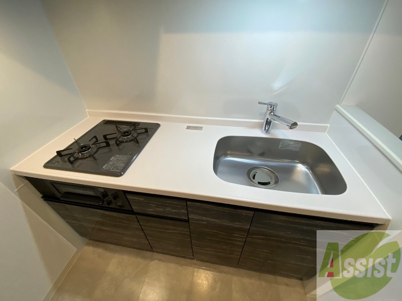 キッチン　２口システムキッチンなので、すぐお料理に使えます！