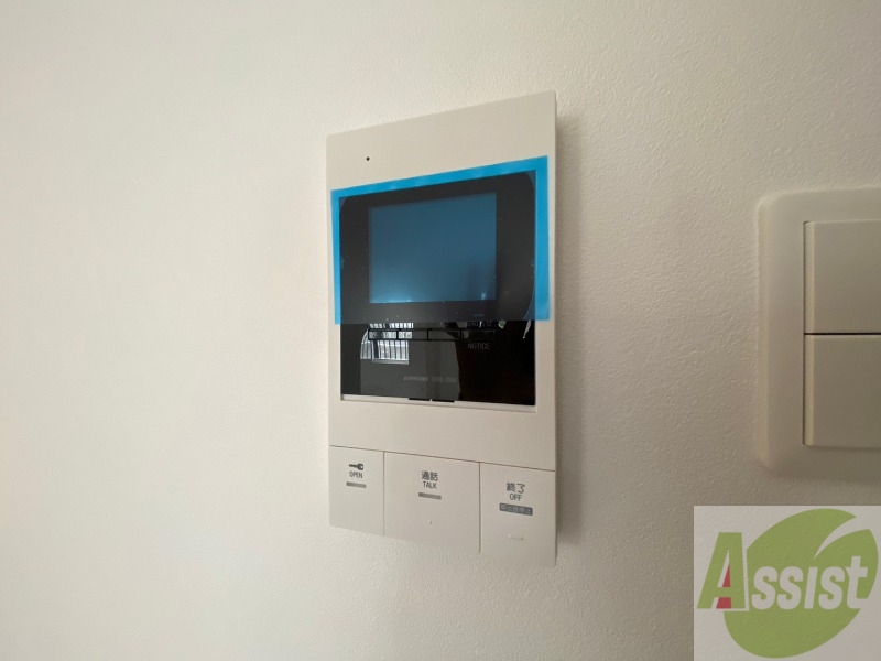 セキュリティ　ＴＶモニター付インターホンです。来客者の顔が見えるので安心！