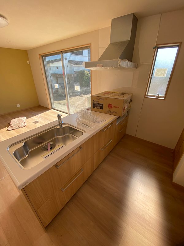 キッチン　※本物件は完成済みです。（写真は施工中のものになります）