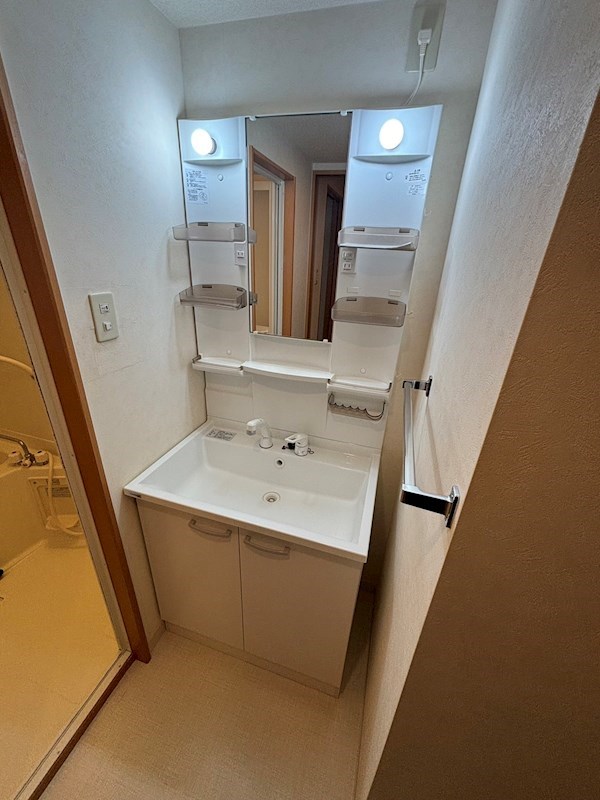 洗面設備　シャワー付き洗面化粧台