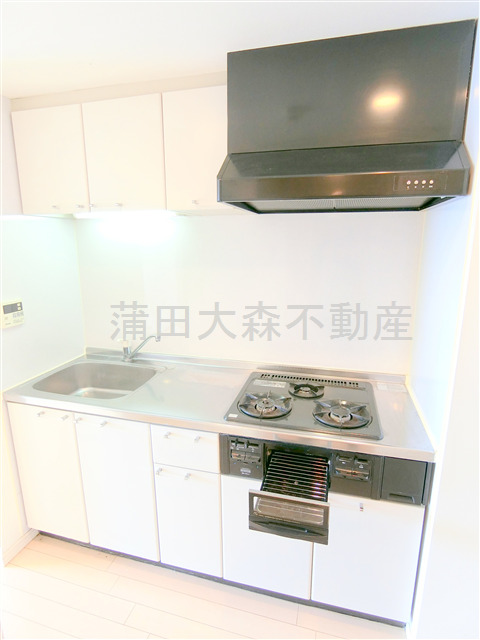 キッチン　3口ガスグリル付システムキッチン