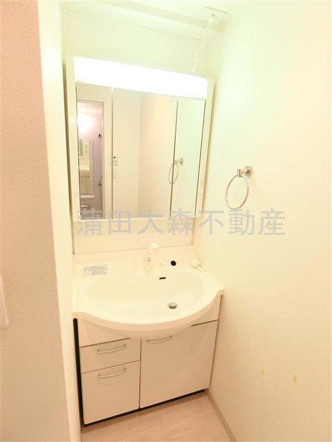 洗面設備　洗面脱衣所　3面鏡の独立洗面台