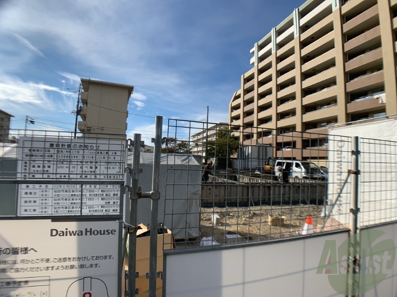 トイレ　物件はこちらに建設予定となっております。