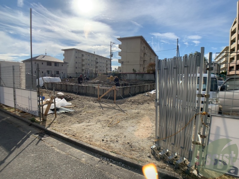 洗面設備　物件はこちらに建設予定となっております。