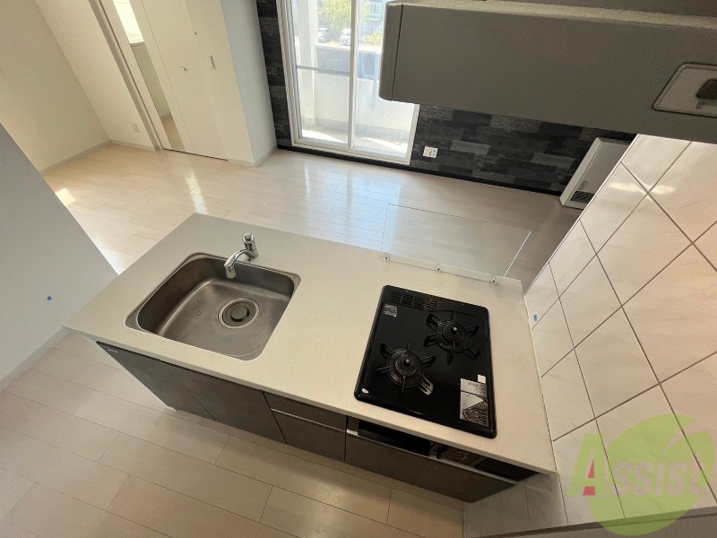 キッチン　清潔感がありお洒落なキッチンになっていました！