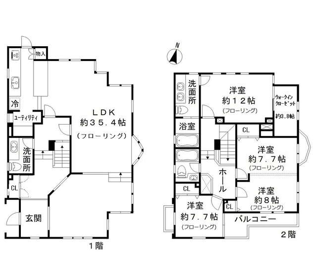 芦屋市翠ヶ丘町戸建の間取り写真