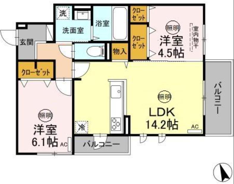 D-resena松山の間取り写真